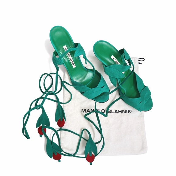 Manolo Blahnik Shoes - Manolo Blahnik
2003 Remake of the iconic “Ivy.” 
Autographed by Manolo too!